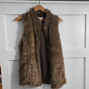 Brown Faux Fur Vest